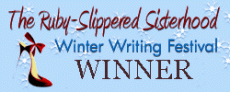 Ruby Slippered Sisterhood Winter Writing Festival winner badge