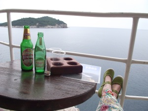 View from a Dubrovnik bar over the Adriatic