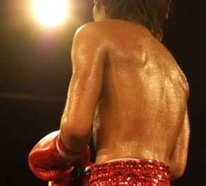 Sweaty boxer